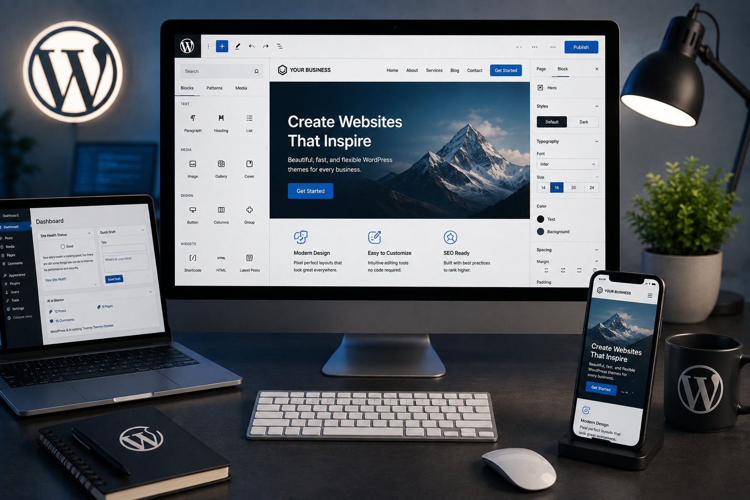 Easy-to-Edit WordPress Websites — solution visual